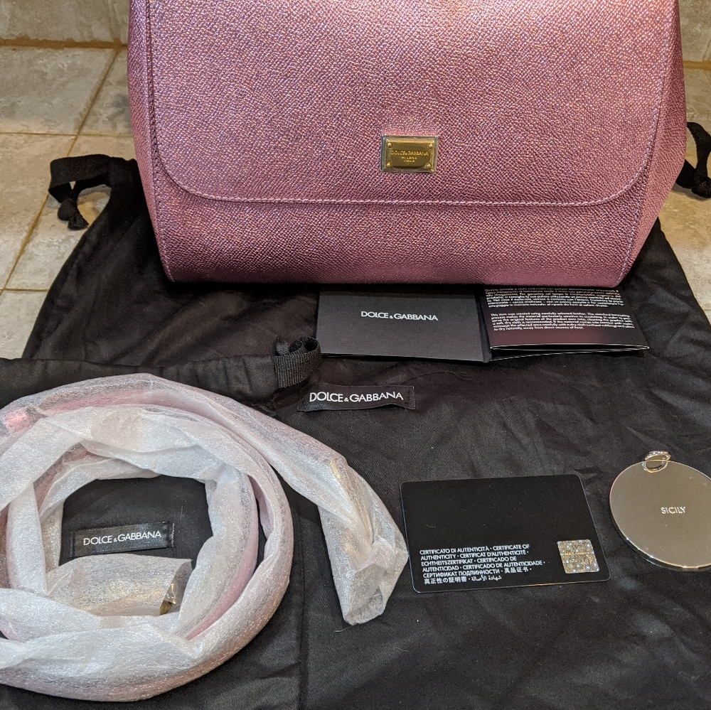 New Dolce & Gabbana Top Handle Leather Satchel - Picture 2 of 8